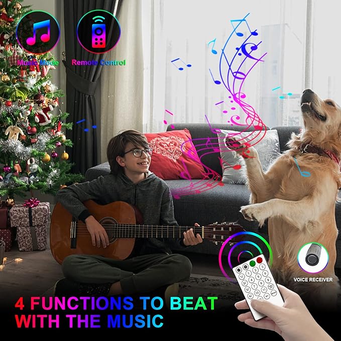 JMEXSUSS 250 LED White and Multicolor Christmas String Lights Indoor Outdoor Waterproof for Garden Patio Party Halloween Christmas Decorations