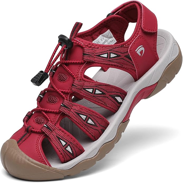 Dannto Women's Sport Hiking Sandals Closed Toe Outdoor Athletic Walking Sandal Lightweight Summer Water Shoes
