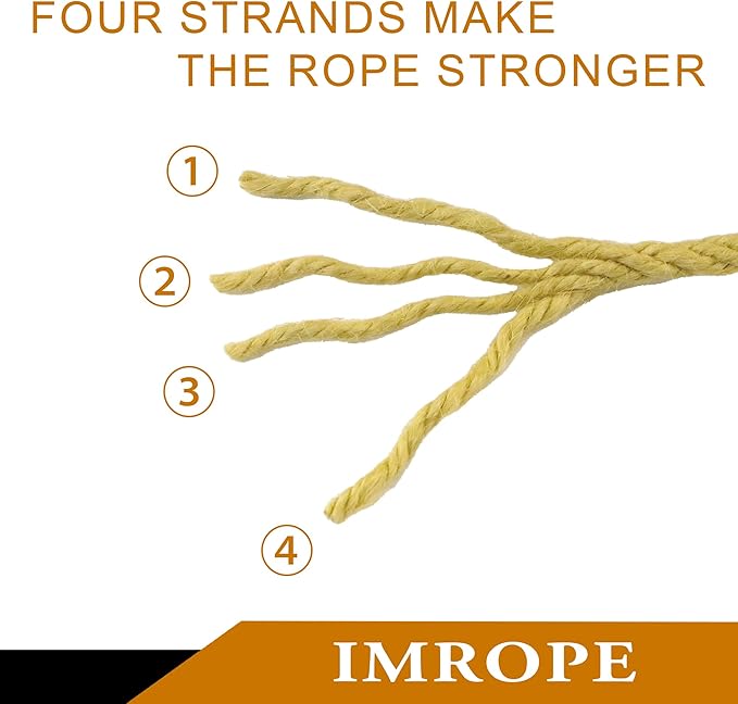 6mm x 150 Feet Yellow Jute Rope, Twine for Gardening Tomato Climbing Plant Tie Floristry Crafts Gift Wrapping Packing Decor