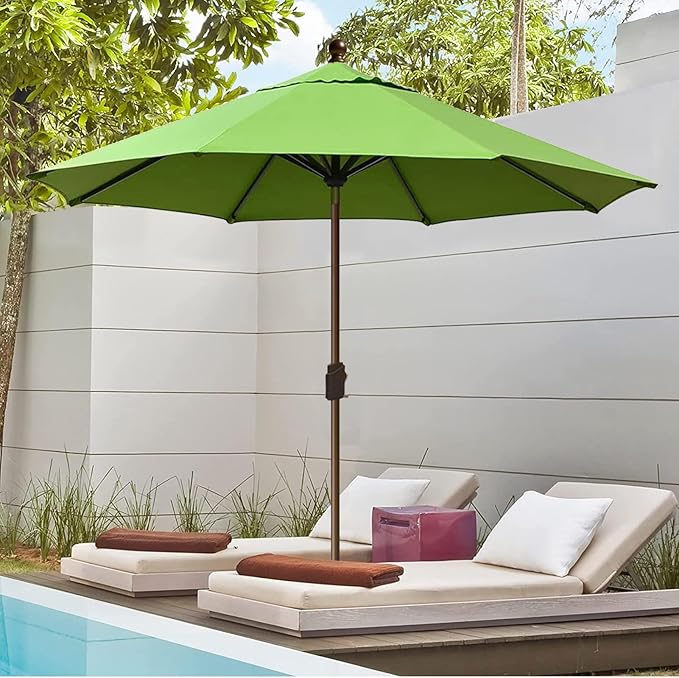 EliteShade USA 10-Year-Non-Fading 10Ft Market Umbrella Patio Umbrella Outdoor Table Umbrella with Ventilation, Macaw Green