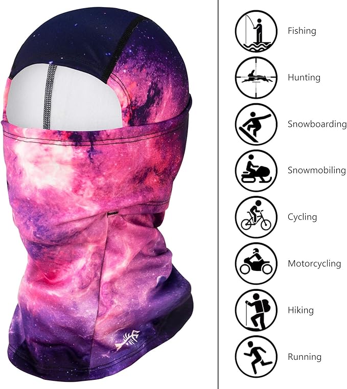 BASSDASH Winter Balaclava Fleece Ski Mask Ninja Hood Neck Warmer Fishing Hunting