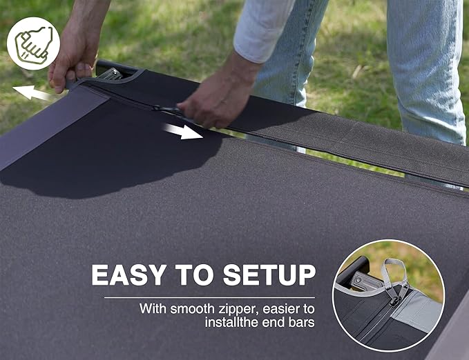 EVER ADVANCED Extra Wide Camping Cot for Adults Oversized XXL Sleeping Cots Folding Cot Bed with Carry Bag, 84.3" L x 41.9" W, Support to 550 lbs