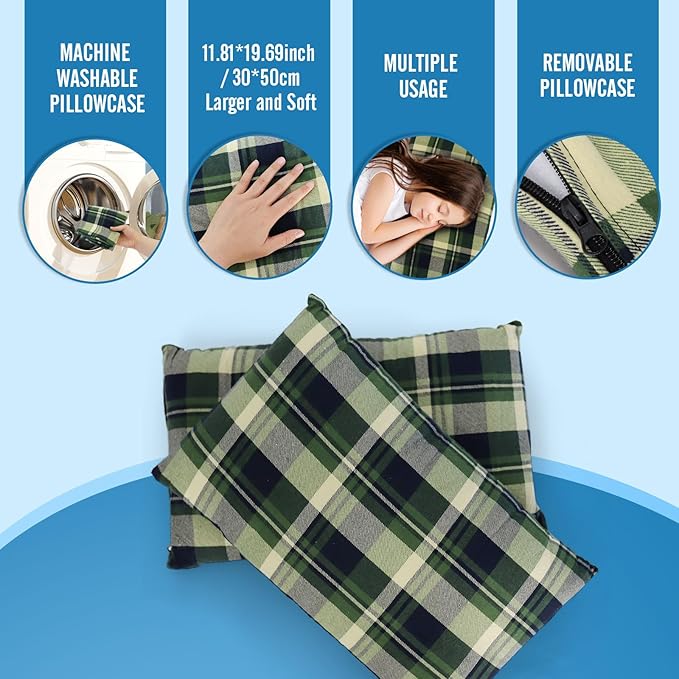 Double Sleeping Bag Flannel for Adults with 2 Pillows 2 Person Sleeping Bags Camping XXL Queen Size Two Person Sleeping Bag for Cold Weather