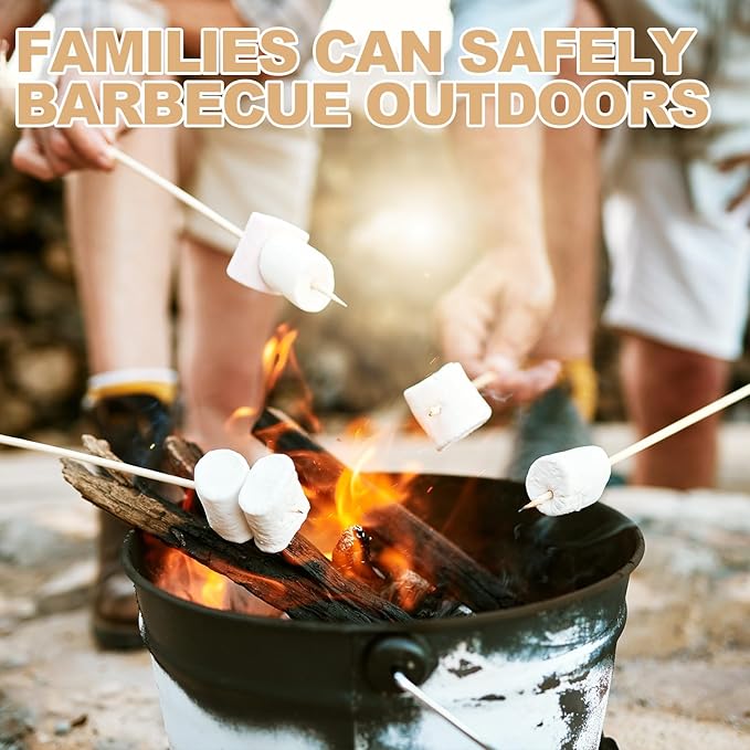 Suclain 1000 Pcs Marshmallow Roasting Sticks 12" Long 5mm Thick, Smores Sticks Bamboo Skewers BBQ Kabob Grilling Barbecue Roasting Camping for Outdoor Fire Pits Campfires