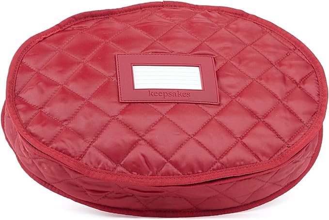 Covermates Keepsakes - Serveware Storage - Padded Protection - ID Window - Stain Resistant - Machine Washable - China Storage, Red