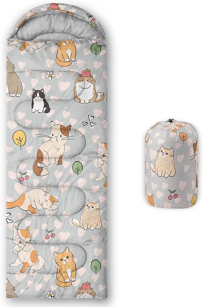 BSNTHO Camping Sleeping Bags,3 Season Warm & Cool Weather,Lightweight,Waterproof Sleeping Bags for Adults & Kids,Traveling,and Outdoors,Camping Gear Equipment