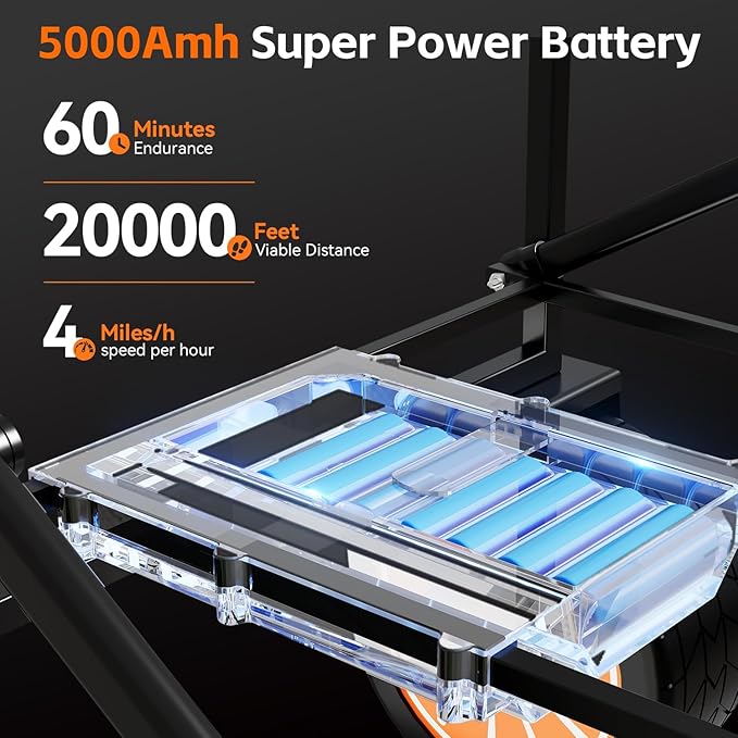 Electric Collapsible Garden Wagon Cart with Wheel,Rolling Foldable Metal Utility Wagon Carts,100w Power and 300lb Capacity, Portable for Camping,Sports,Shopping,Groceries,Laundry (White)