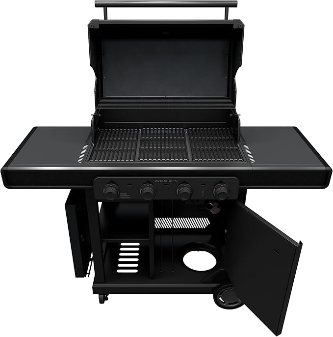 Char-Broil® Pro Series™ with Amplifire™ Infrared Technology 4-Burner Propane Gas Grill and Griddle Cabinet, Black 463279224