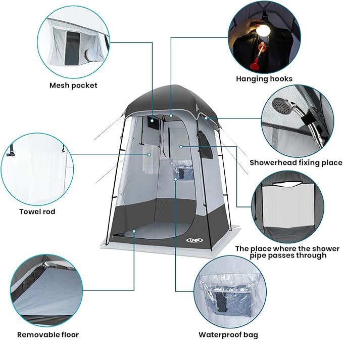 Shower Tent, Outdoor Camping Privacy Shelter-Dressing Changing Room-Portable Toilet Tent for Hiking Sun Shelter Picnic Fishing