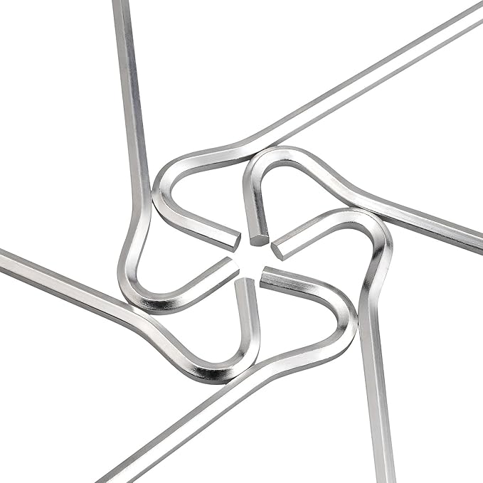 Tent Pegs - Aluminium Tent Stakes Pegs with Hook - 7’’ Hexagon Rod Stakes Nail Spike Garden Stakes Camping Pegs for Pitching Camping Tent, Canopies