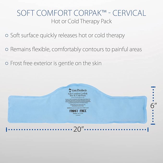 Core Products Soft Comfort CorPak, No Frost Hot and Cold Therapy Pack - 6" x 20", Made in The USA
