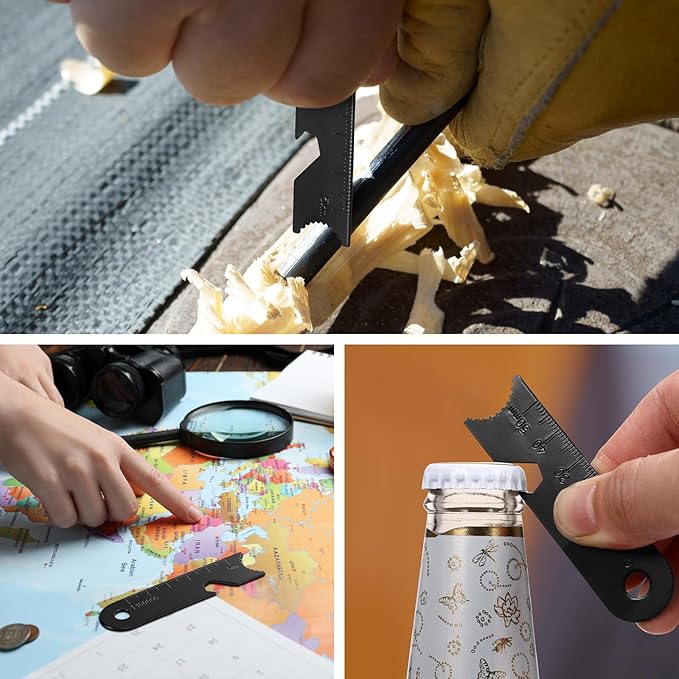 BBTO Striker Scraper Ferrocerium Rod Scraper Steel Ferrocerium Rod Striker Flint Fire Starter with Keychain Ring for Survival Drilled, Emergency, Camping, Backpacking, Hiking, Bush-Craft