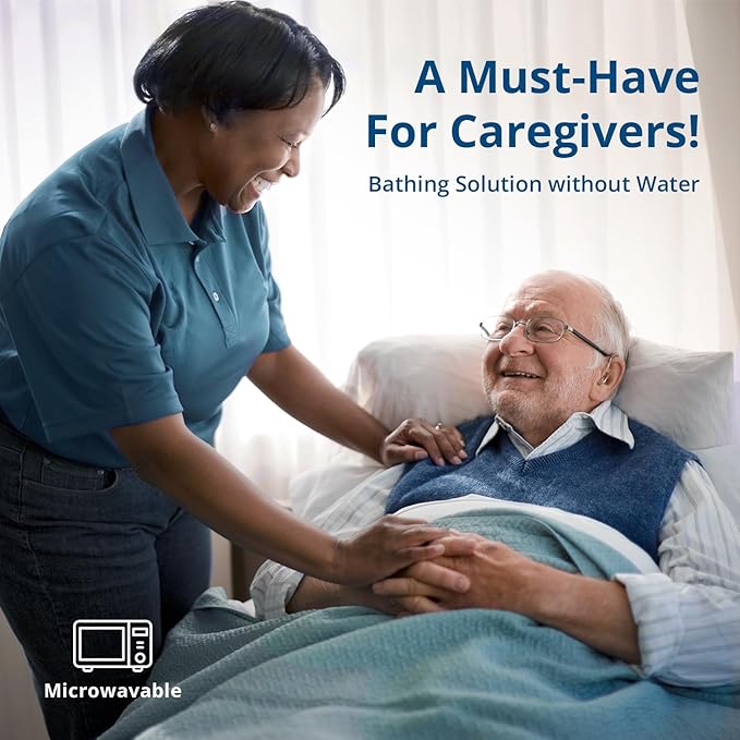 WhyWorry Ultra Thick Bathing Wipes for Adults Rinse Free, Large Body Cleansing Wipes with Aloe for Women, Men & Elderly, 8" x 12" Disposable Shower Washcloths for Gym & Camping, Fresh Scent, 100 Count