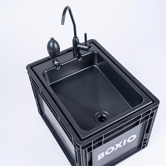 BOXIO - Portable Sink - Compact Mobile Sink for Camping, Garden, Outdoor Events, Worksite, RV, Indoor