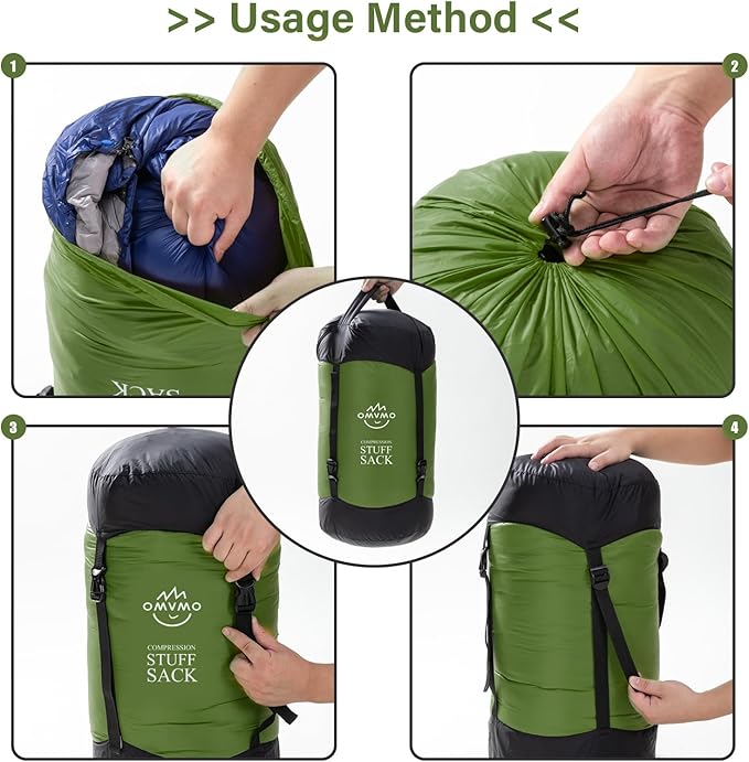 Compression Sack, 12L/19L/32L/46L/53L Water-Resistant Sleeping Bag Stuff Sack,Anti-Tear Ultra Light 400T 20D Nylon Storage Bag,Space Saving Gear for Camping Hiking Travel 1Pcs