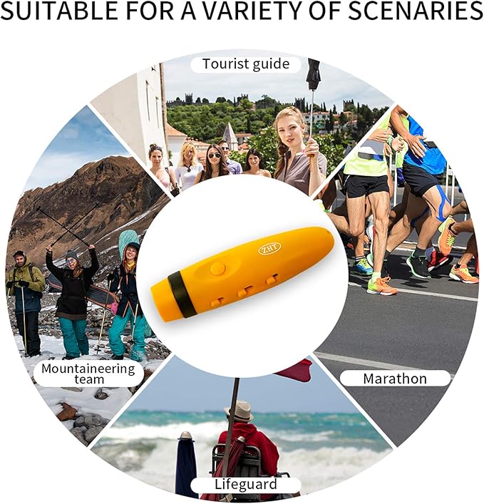 ZHT Electronic Whistles for Referees with USB Charging, 3 Tone High Volume Emergency Whistle for Referee Coaches Teacher, Outdoor Camping Hiking Boating Safety Whistles with Lanyard