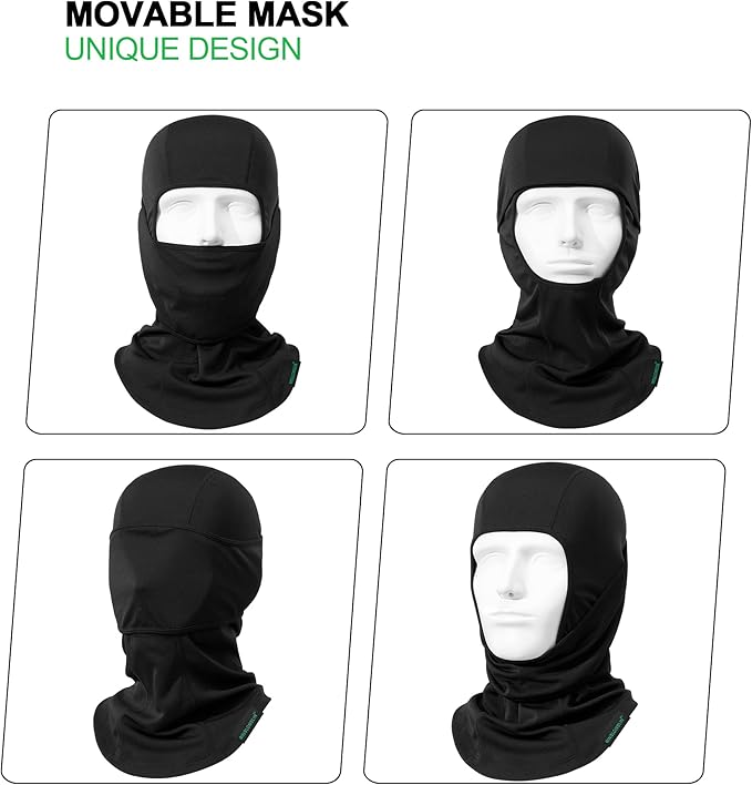 Balaclava Ski Mask 3 Pieces Full Face Cover for Men and Women Breathable Windproof Balaclava Face Mask for Skiing & Snowboard