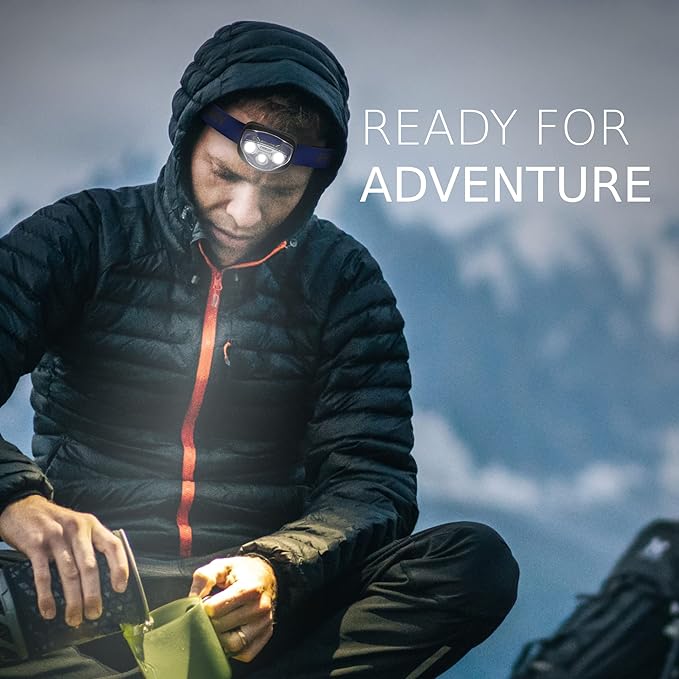 EVEREADY LED Headlamps Pro200 [5-Pack], IPX4 Water Resistant, Bright and Durable Head Lights for Camping, Hiking, Emergency Power Outage (Batteries Included)