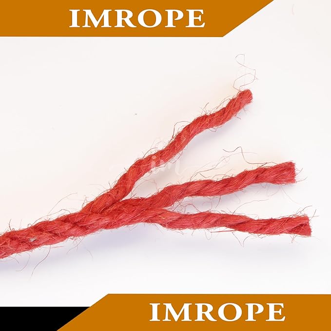 4mm x 200 Feet Red Jute Rope, Twine for Gardening Tomato Climbing Plant Tie Floristry Crafts Gift Wrapping Packing Decor