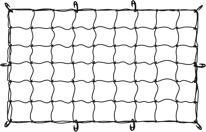 ARKSEN 36 x 60 Inch Heavy Duty Tangle-Free Nylon Cargo Net Universal Bungee Stretches with Storage Bag for Pickup Truck, Bed, SUV, & Rooftop Travel Luggage Rack