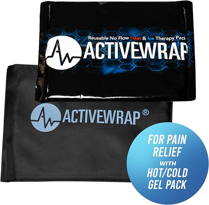 Ice Packs for Injuries Reusable, Hot Cold Packs for First Aid and Injury Recovery, Includes 1 Ice Pack with Individual Pack Cover, Use with ActiveWrap Hip, Back, or Knee, XL, 13 x 10 inches
