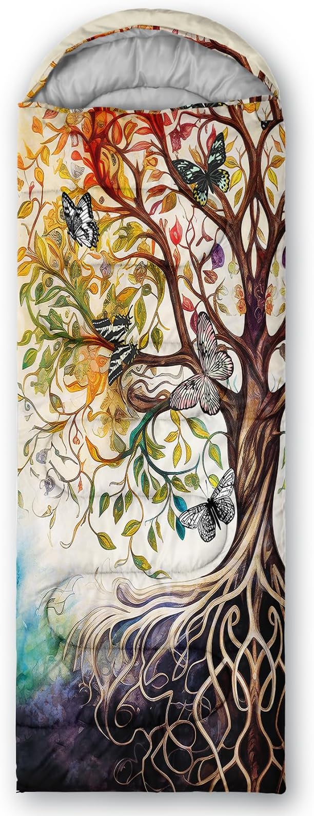 AILONEN Outer Space Astronaut Camping Sleeping Bags,Lightweight & Waterproof,3 Season Warm & Cool Weather,Cartoon Sleeping Bags for Kids,Boys Girls Travelling,Outdoors