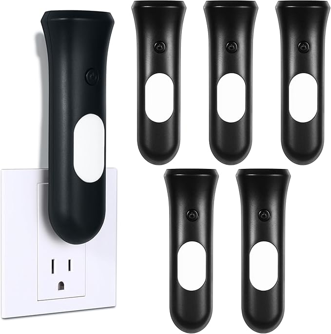 4 in 1 Emergency Lights for Home Power Failure, 6 Pcs Rechargeable LED Flashlight Plug in Wall, Automatic Turn-On Power Outage Night Light Flashlight for Hurricane Preparedness Items, Black