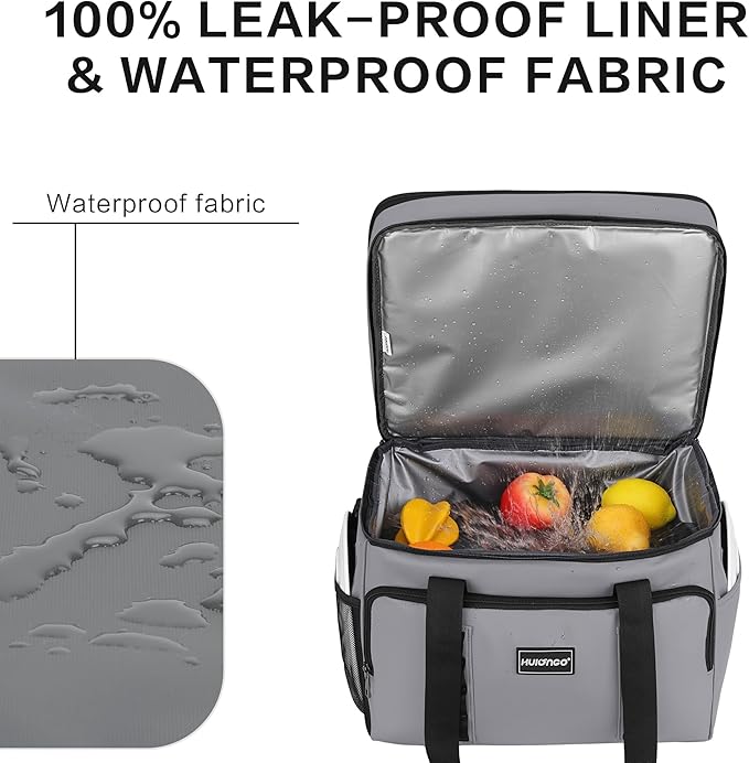 Insulated Soft Cooler Bag, Large Ice Coolers Soft Sided Ice Chest for Beach, Collapsible and Portable