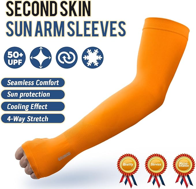 GOUNOD Gardening Sleeves to Cover Arms for Women with Thumb Holes-Sun Protection SPF Cooling Driving UV Blocking