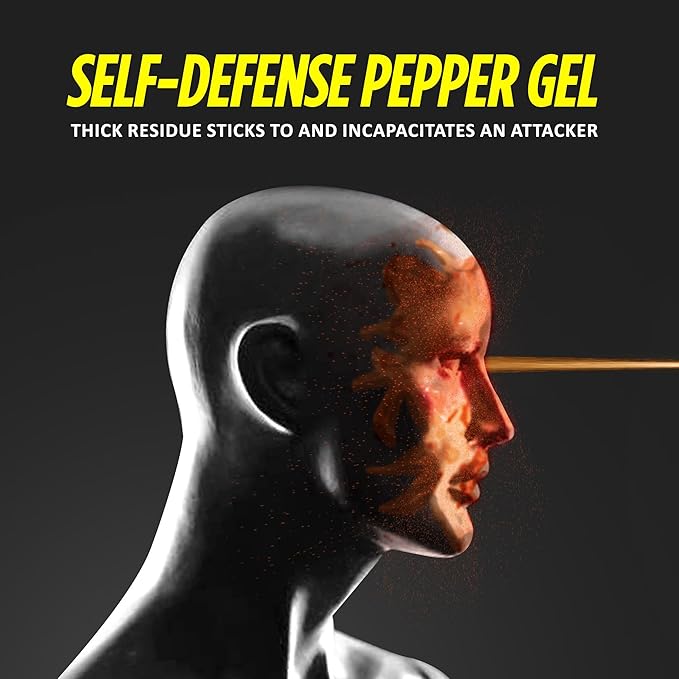 Guard Dog Security Pepper Gel for Self Defense,18-Foot Range, Flip-Top Safety, Belt Clip, Maximum Strength OC Pepper Spray Personal Protection, Made in USA, 3/4 oz