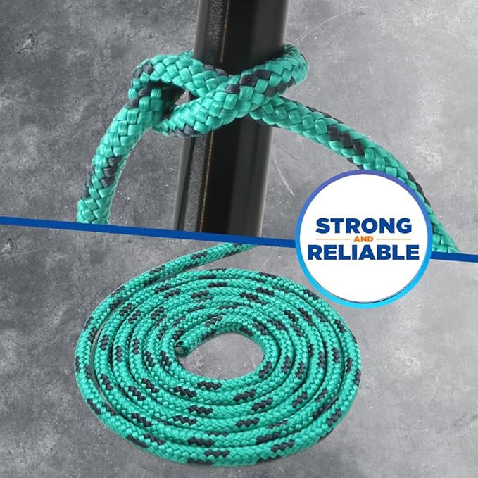 5/16" - 32' (8 mm x 10 m) 16 Strand Strong Heavy-Duty Tactical Paracord, Clothes Line Camping Utility - All-Purpose Lightweight Diamond Braid Rope for Tie, Pull, Swing, Knot