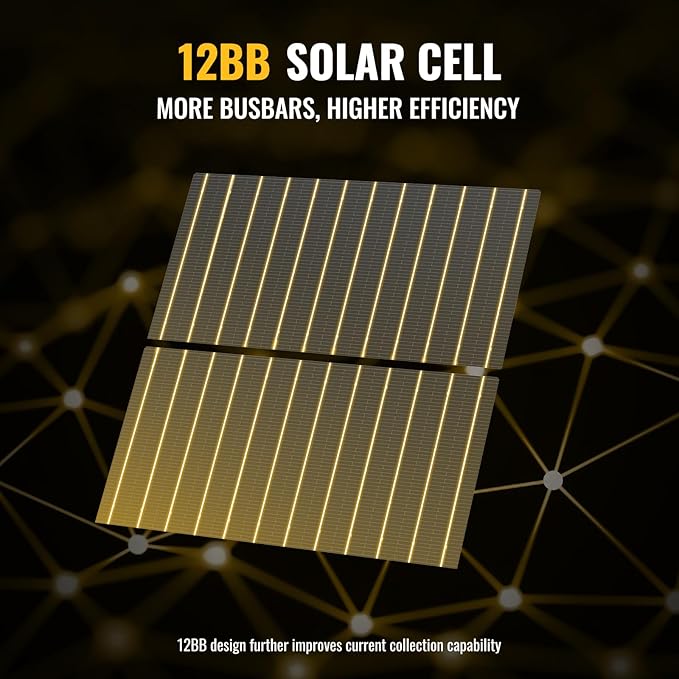 BougeRV Bifacial 600 Watts 12BB Solar Panel, 23% Efficiency All Black Design Monocrystalline Technology Work with 12 Volts Charger for RV Camping Home Boat Marine Off-Grid (BIFACIAL 2PCS 300W)