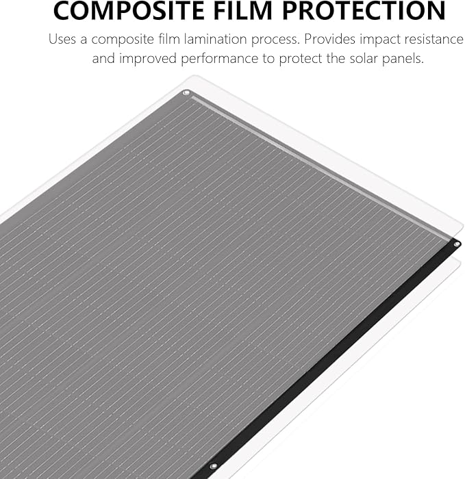 XINPUGUANG Flexible Solar Panel 200 Watts Monocrystalline Fiberglass Solar Modules Charger Off-Grid for 12V System Boat RV Cabin Van Car Uneven Surfaces (200W)