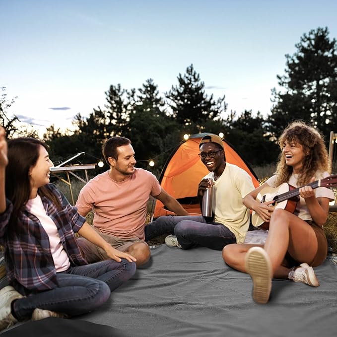 Fleece Waterproof Outdoor Blanket - Windproof Stadium Blanket for Camping, Picnics, and Sports Stay Dry and Comfortable 80"x 58"