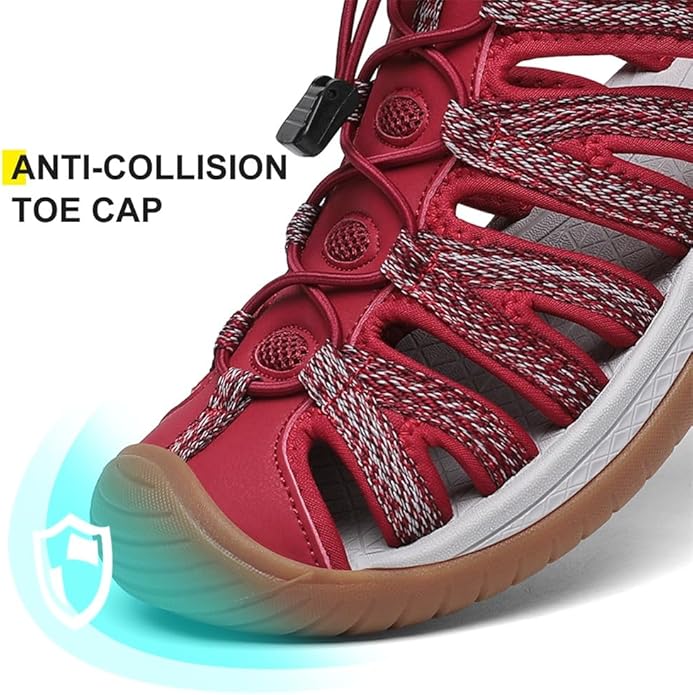 Dannto Women's Closed Toe Hiking Sandals Walking Water Sandal Comfort Athletic Sport Outdoor Sandals