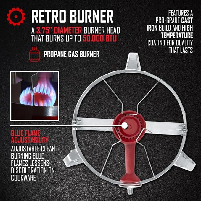 CONCORD Titan Burner. Stainless Steel Single Propane Burner. Great for Camping, Canning, Outdoor Cooking, Home Brewing, and More