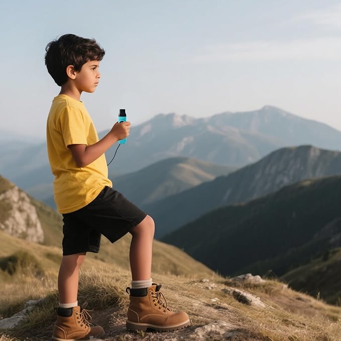 Emergency Survival Safety Whistle，Whistle for Kids with Lanyard,Compass,Thermometer,Ideal for Kayaking, Boating, Hiking, Camping, Climbing