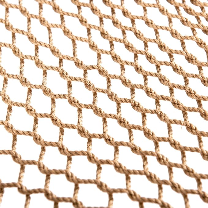 Lazy Daze Hammocks 10.5 FT Double 2 Person Caribbean Rope Hammock, Hand Woven Polyester Hammock with Spreader Bars, for Outside Outdoor Backyard Patio Poolside,450 LBS Capacity, Tan