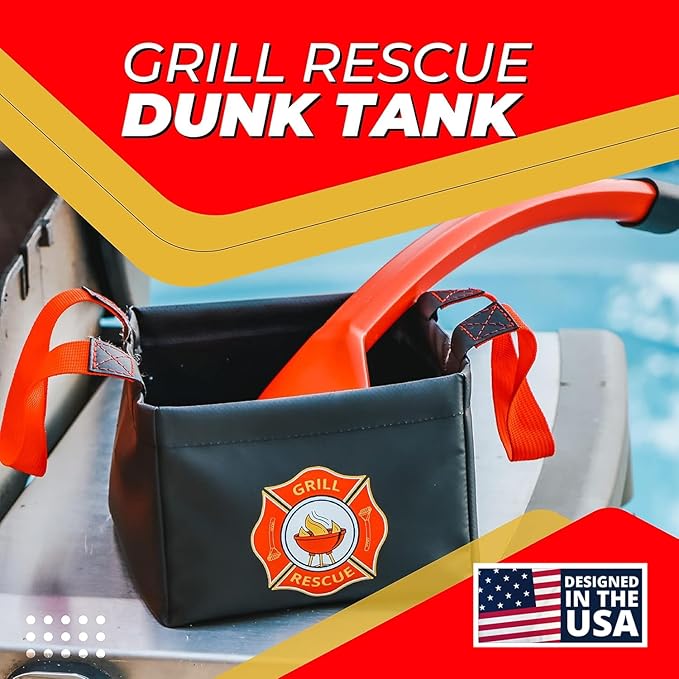 Grill Rescue Collapsible Bucket – Durable, Foldable Water Bucket for Grill Cleaning, Camping, and Outdoor Use (Dunk Tank)