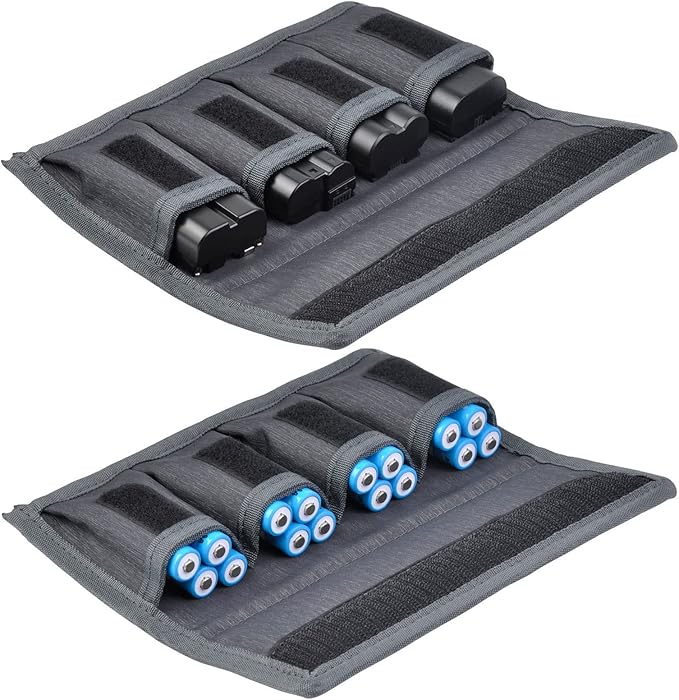2Pcs Battery Storage Case Bag for LP-E6 EN-EL15 NP-FW50 NP-F550 DSLR Camera Batteries and AA AAA Battery