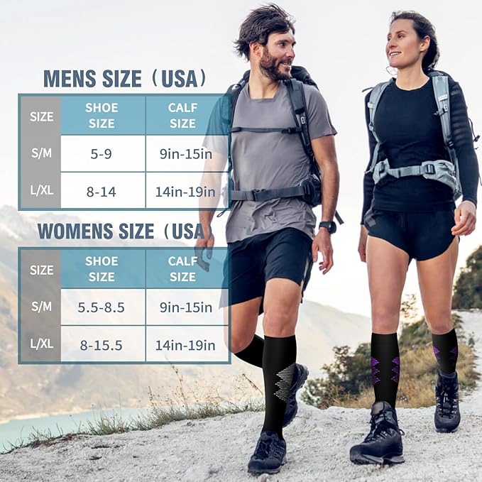 6 Pack Copper Compression Socks for Women and Men Circulation-Best Support for Medical, Running,Nursing,Athletic