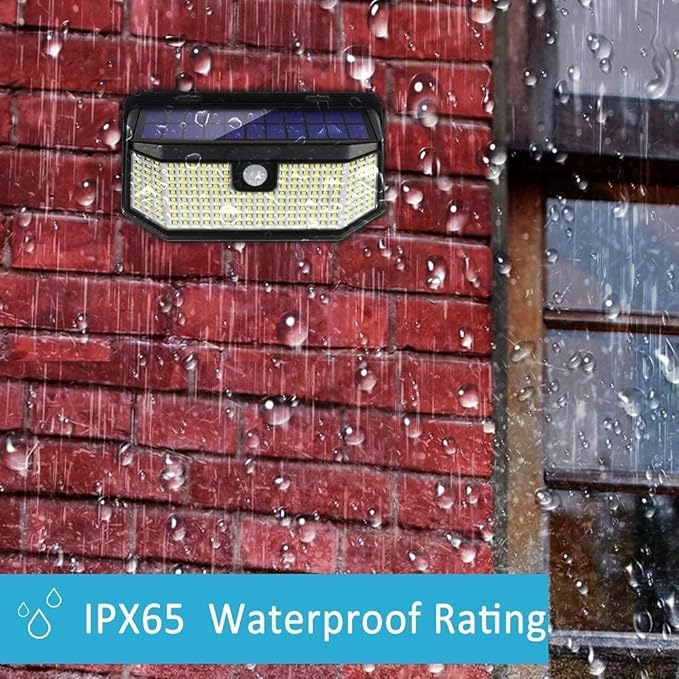 Aootek Solar Outdoor Motion Sensor Lights 2500Lm Solar Panel to 15.3 in² and 3 Modes(Security/Permanent On All Night/Smart Brightness Control) with IP65 Waterproof with Wide Angle(4pack)