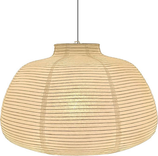 (17.72Inch) Medium Paper Lamp Shade, White Pomegranate Paper Pendant Lamp Shade, Handmade Foldable paper lantern for Indoor Ceiling Lighting Decor