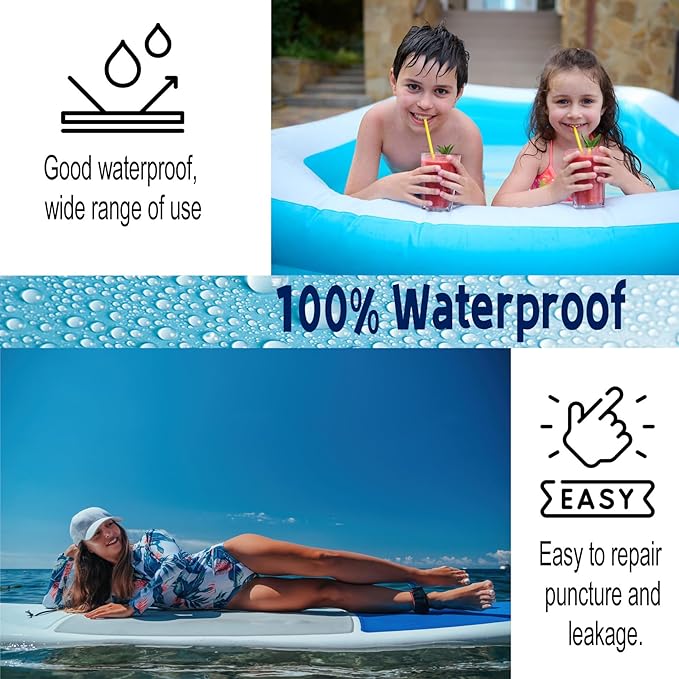 3 in x 7 ft Roll TPU Pool Patch Repair Kit for Air Mattress, Swimming Pool, Bounce House, Tent, Canvas, Canopy, Pool Floats, Tubes Air Bed and Inflatable Toys