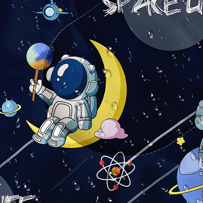 AILONEN Outer Space Astronaut Camping Sleeping Bags,Lightweight & Waterproof,3 Season Warm & Cool Weather,Cartoon Sleeping Bags for Kids,Boys Girls Travelling,Outdoors