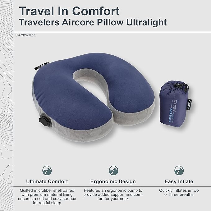 COCOON - Premium - Ergo Aircore Pillow Ultralight - U-Shaped- One Size