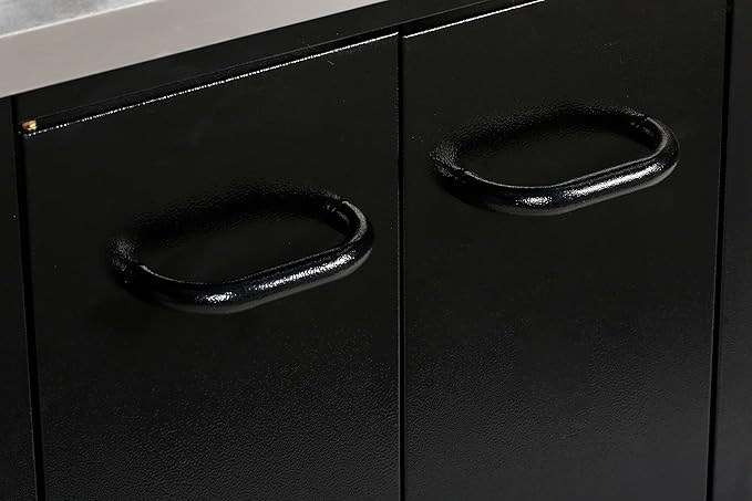 MASTER COOK 4 Burner Gas Grill, 52,000BTU Cabinet Style Grill, Propane Grill with Side Burner, Built with Stainless Steel (Black)