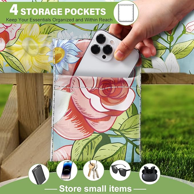 Fitted Picnic Table Cover with Bench Covers Set, Waterproof Lightweight Rectangle 72in Folding Table Cloths Canopy Shade Slipcover Cool Unique Fun Camping Gift for Camper Women Men Family Rv Owners