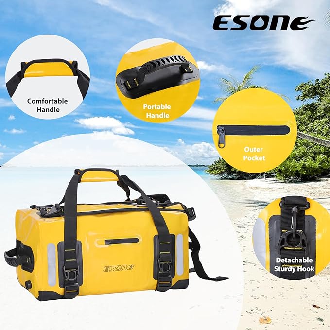 ESONE Dry Bags Waterproof Backpack for Men/Women Dry Bags for Kayaking Waterproof Backpack for Travel Dry Bag Backpack Waterproof Duffel Bag Applicable Boating Camping Paddle Board Surfing