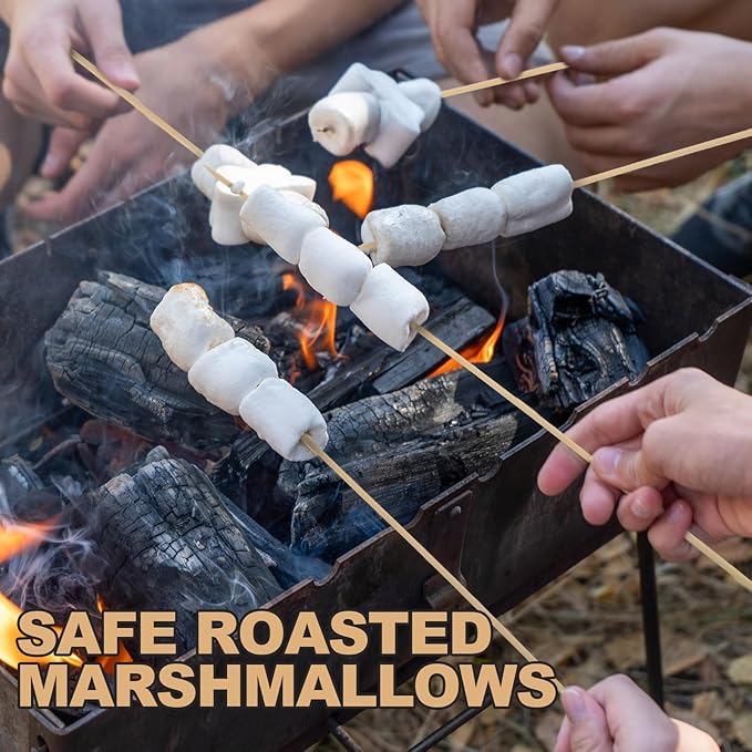 Suclain 600 Pcs 36" Long 5mm Thick Marshmallow Roasting Sticks, Smores Sticks Bamboo Skewers BBQ Kabob Grilling Barbecue Roasting Camping for Outdoor Fire Pits Campfires